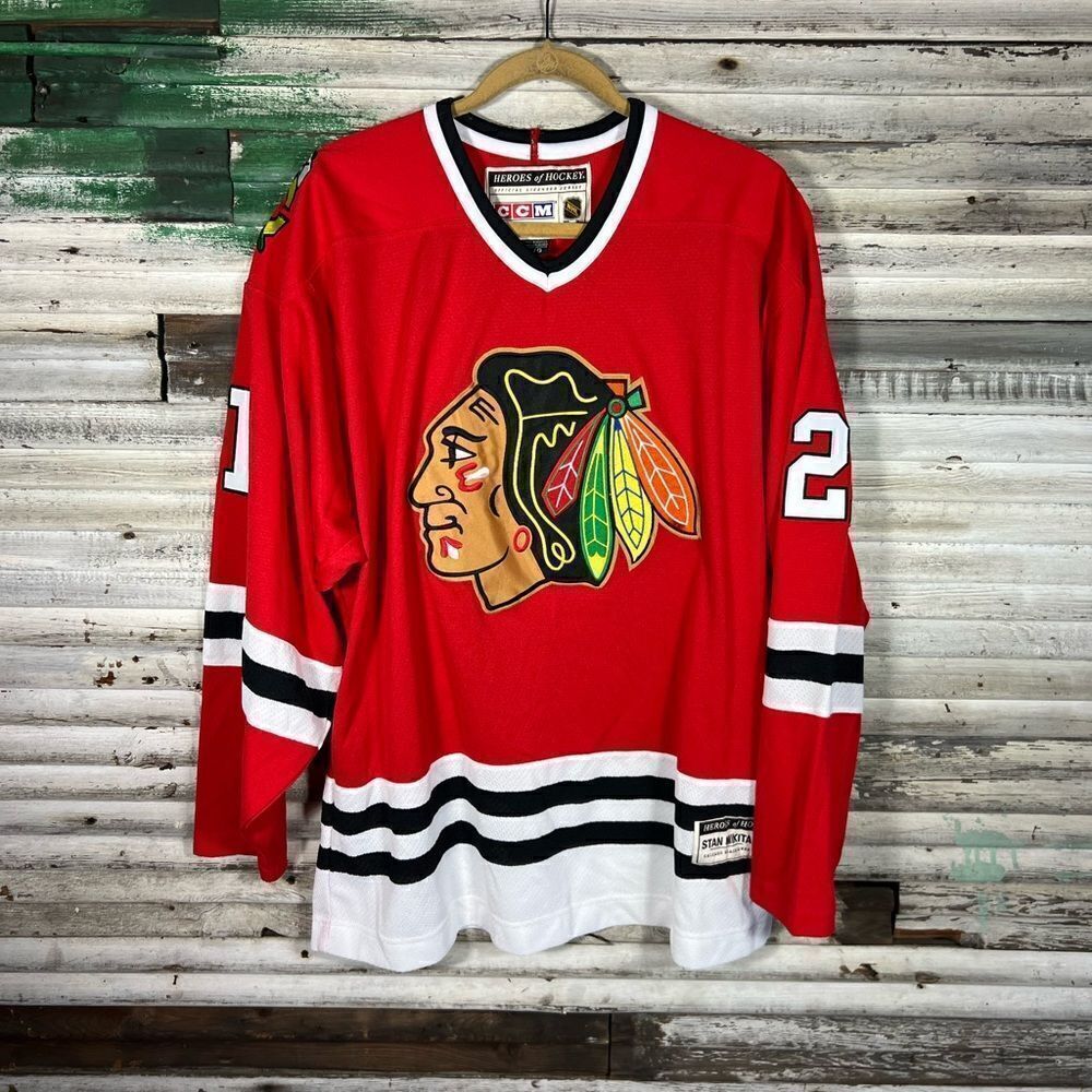 Men's Stan Mikita Chicago Blackhawks Heroes of Hockey CCM Red Jersey